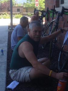 Caught cleaning my bike