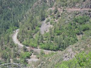 Switchbacks coming up Oak Creek Canyon