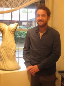 Alexandre Haulet with an unfinished piece