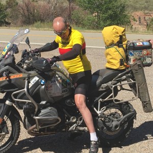 Howard riding John Dillons' BMW