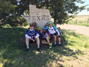 Lou Chuck and Howard at Texas State Line